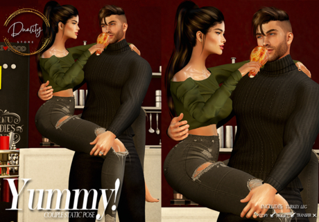 Second Life Marketplace - [DSt] Yummy! - Couple Pose w/props (BOXED)